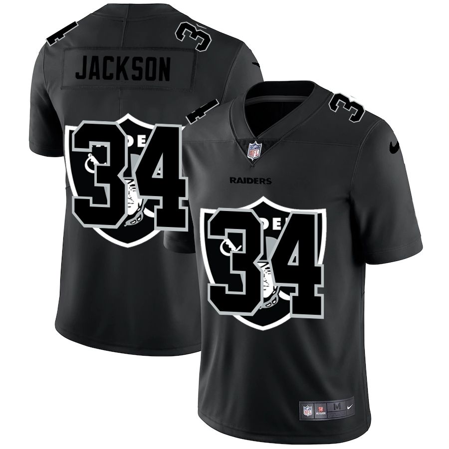 Men Oakland Raiders #34 Jackson Black shadow Nike NFL Jersey